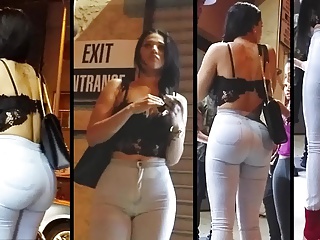 Candid Leather (Perfect butt in high waisted jeans)