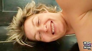 Blonde Milf Jaromira crazy dildo masturbation