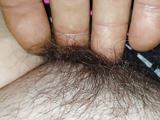 Pink panties and hairy pussy