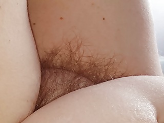 my wifes long hairy pussy pubes &amp; soft belly
