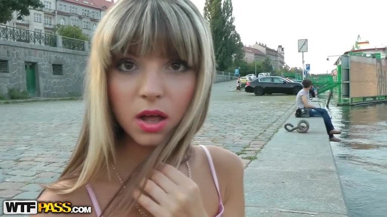 Blonde Russian Hottie Goes For Public Fuck In Prague