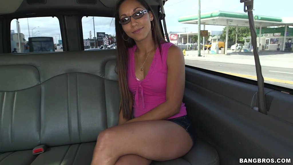 Horny Chick Gets In The Van And Spread Her Legs Wide