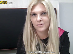 Blonde makes a dream of never-ending cock sucking a reality