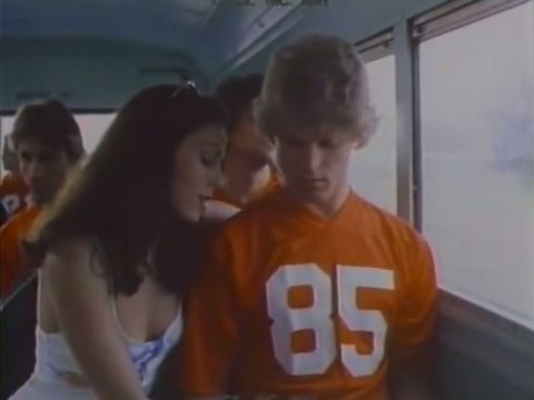 Cute classic blonde gives eager blowjob in the bus