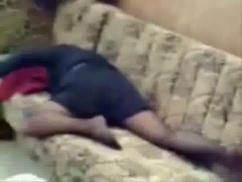 Spying my mom home alone masturbating on couch